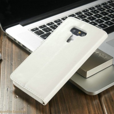 LG G5 (H850) „CaseMe“ solidus atverčiamas baltas odinis dėklas - knygutė / Priedai.lt