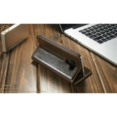 LG G5 (H850) „CaseMe“ solidus atverčiamas rudas odinis dėklas - knygutė / Priedai.lt