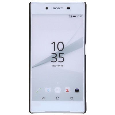 Sony Xperia Z5 Nillkin Frosted Shield melns plastmasas apvalks / vacins.lv
