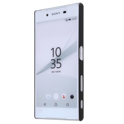 Sony Xperia Z5 Nillkin Frosted Shield melns plastmasas apvalks / vacins.lv