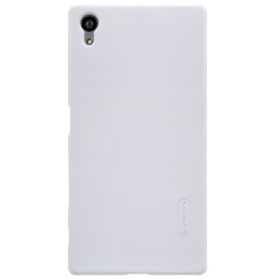 Sony Xperia Z5 Nillkin Frosted Shield balts plastmasas apvalks + ekrāna aizsargplēve / Vacins.lv