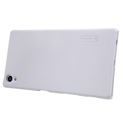 Sony Xperia Z5 Nillkin Frosted Shield balts plastmasas apvalks + ekrāna aizsargplēve / Vacins.lv