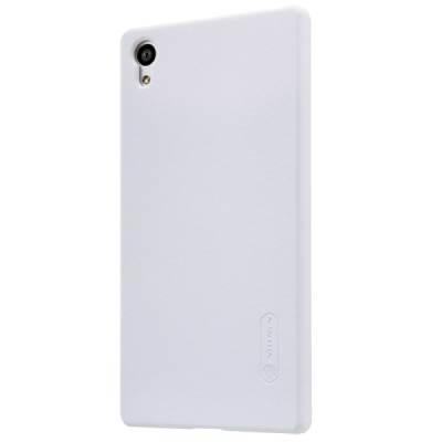 Sony Xperia Z5 Nillkin Frosted Shield balts plastmasas apvalks + ekrāna aizsargplēve / Vacins.lv