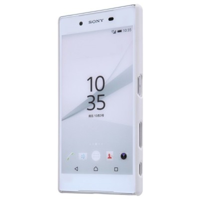 Sony Xperia Z5 Nillkin Frosted Shield balts plastmasas apvalks + ekrāna aizsargplēve / Vacins.lv