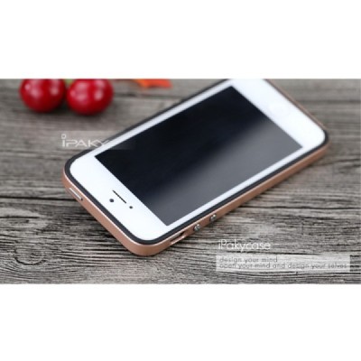 Apple iPhone SE, Apple iPhone 5 ir Apple iPhone 5S „IPAKY“ cieta silikona (TPU) melns apvalks (apmales - rozā krāsā) / Vacins.lv