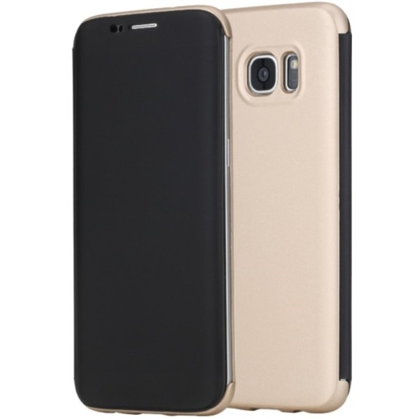 Atverčiamas „Rock“ Dr. V dėklas - juodas / auksinis (Galaxy S7 Edge)