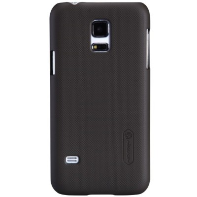 Samsung Galaxy S5 mini Nillkin Frosted Shield rudas plastikinis dėklas + apsauginė ekrano plėvelė / Priedai.lt