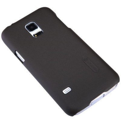 Samsung Galaxy S5 mini Nillkin Frosted Shield brūns plastmasas apvalks + ekrāna aizsargplēve / Vacins.lv