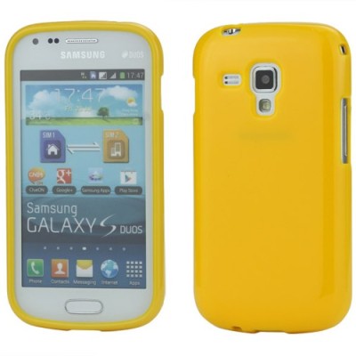 Samsung Galaxy S Duos S7562 dzeltens cieta silikona futrālis / Vacins.lv
