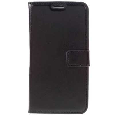 Huawei Y5 (Y560) atvēramais ādas melns maciņš (maks) / Vacins.lv