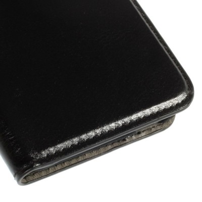 HTC Desire EYE atvēramais ādas melns maciņš (maks) / Vacins.lv