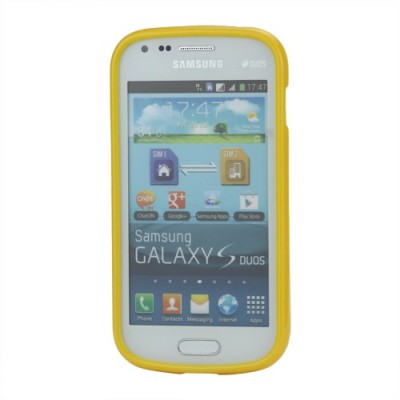 Samsung Galaxy S Duos S7562 dzeltens cieta silikona futrālis / Vacins.lv