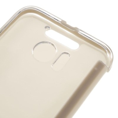 HTC 10 Dot View atverčiamas smėlio spalvos dėklas - knygutė / Priedai.lt