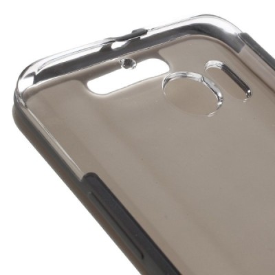 HTC 10 Dot View atvērams pelēks maciņš - maks / Vacins.lv