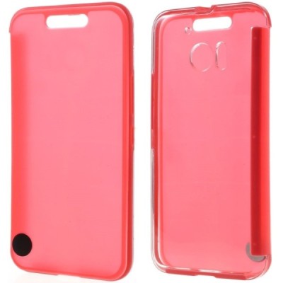 HTC 10 Dot View atvērams rozs maciņš - maks / Vacins.lv