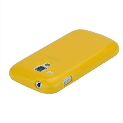 Samsung Galaxy S Duos S7562 dzeltens cieta silikona futrālis / Vacins.lv