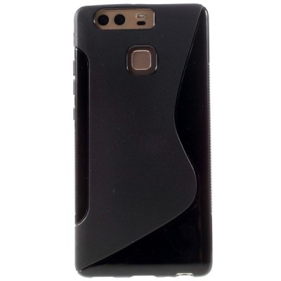 Huawei P9 kieto silikono TPU juodas dėklas - nugarėlė / Priedai.lt