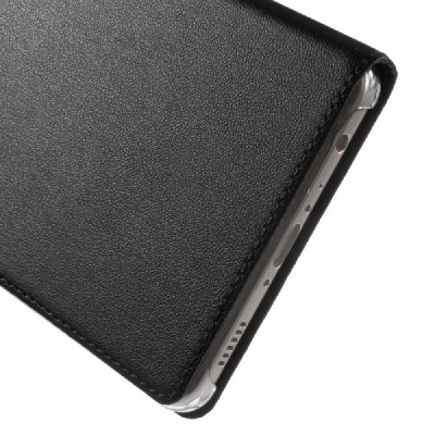 Huawei P9 Plus melns atvēramais Smart Window ādas maciņš / Vacins.lv