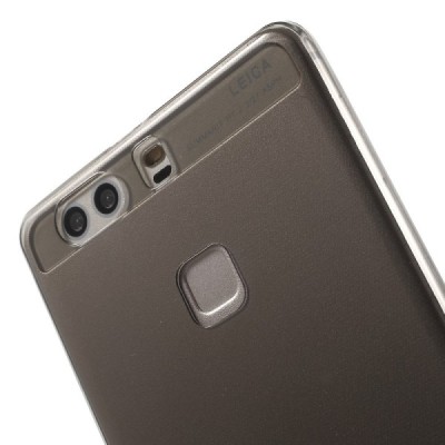 Huawei P9 Plus (Huawei Ascend P9 Plus) dzidrs (caurspīdīgs) cieta silikona TPU pasaulē planākais pelēks apvalks / Vacins.lv