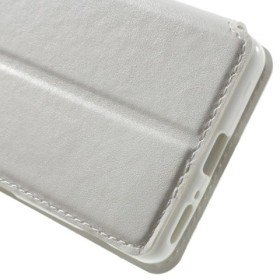 Sony Xperia XA Roar Noble ādas atvēramais balts futrālis / Vacins.lv