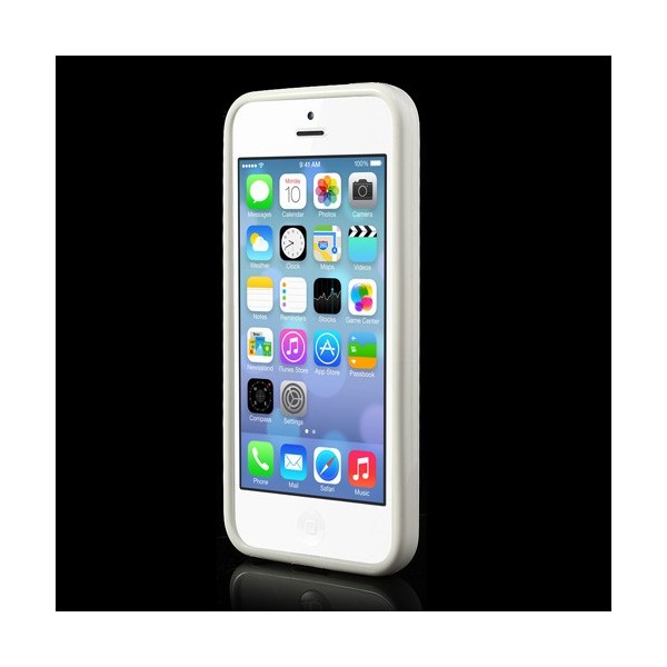 Plastikinis dėklas - skaidrus/baltas (iPhone 5C)