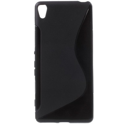 Xperia XA cieta silikona (TPU) melns apvalks / vacins.lv