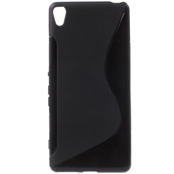 Cieta silikona (TPU) apvalks - melns (Xperia XA)