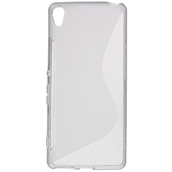 Kieto silikono (TPU) dėklas - skaidrus, pilkas (Xperia XA)