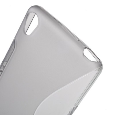 Sony Xperia XA kieto silikono TPU skaidrus pilkas dėklas - nugarėlė / Priedai.lt