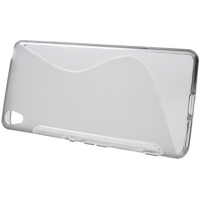 Sony Xperia XA kieto silikono TPU skaidrus pilkas dėklas - nugarėlė / Priedai.lt