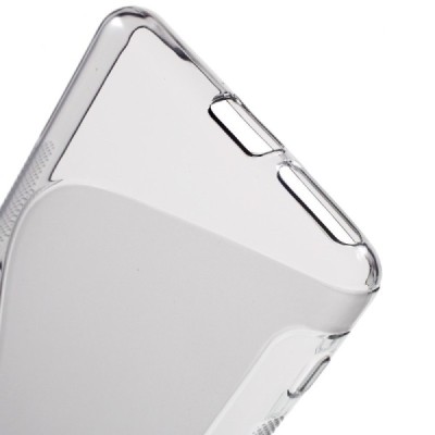 Sony Xperia XA kieto silikono TPU skaidrus pilkas dėklas - nugarėlė / Priedai.lt