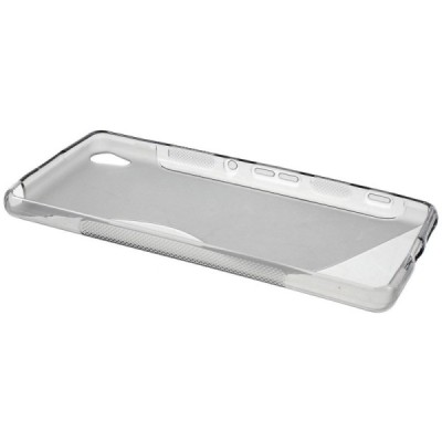 Sony Xperia XA kieto silikono TPU skaidrus pilkas dėklas - nugarėlė / Priedai.lt