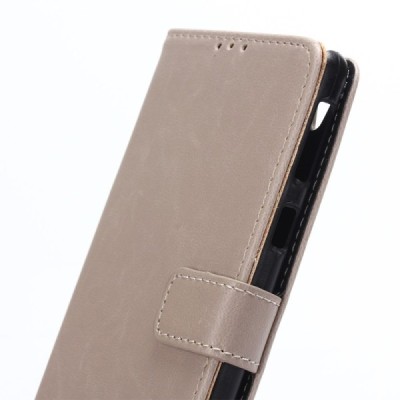 Sony Xperia E5 atvēramais ādas smilšains retro maciņš (maks) / Vacins.lv