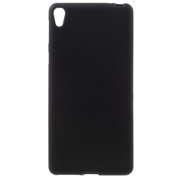 Cieta silikona (TPU) apvalks - melns (Xperia E5)