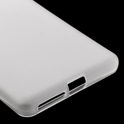 Sony Xperia E5 (Sony Xperia E5 Dual) dzidrs cieta silikona (TPU) balts apvalks / vacins.lv