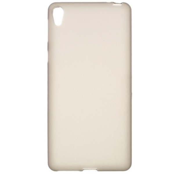 Cieta silikona (TPU) dzidrs apvalks - pelēks (Xperia E5)