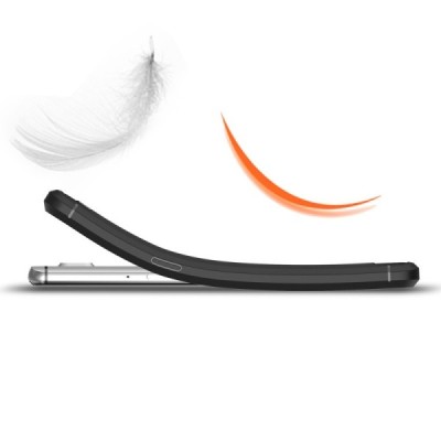 OnePlus 3 (OnePlus Three) „Carbon“ cieta silikona (TPU) melns apvalks / vacins.lv