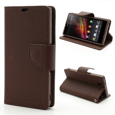 „Mercury Goospery“ Sony Xperia Z brūns ādas maciņš / Vacins.lv