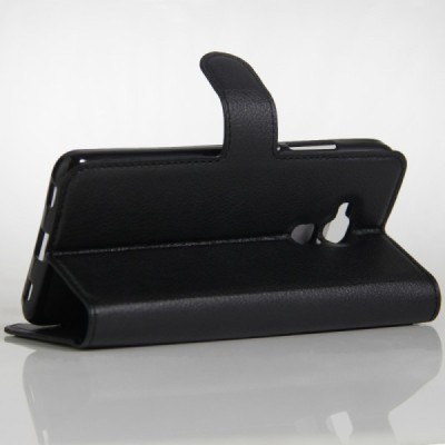 Huawei Honor 5c ir Huawei Honor 7 Lite atvēramais ādas melns maciņš, grāmata (maks) / Vacins.lv