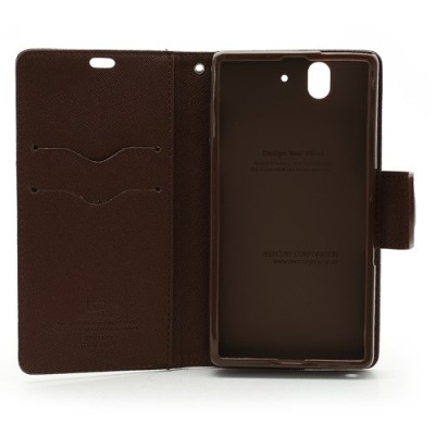 „Mercury Goospery“ Sony Xperia Z brūns ādas maciņš / Vacins.lv