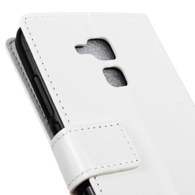 Huawei Honor 5c ir Huawei Honor 7 Lite atvēramais ādas balts maciņš, grāmata (maks) / Vacins.lv