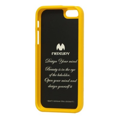 „Mercury“ Color kieto silikono (TPU) geltonas Apple iPhone SE (5, 5s) dėklas (dėkliukas) / Priedai.lt