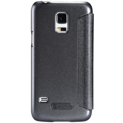 Samsung Galaxy S5 G900 (S5 Neo G903) pilkas odinis atverčiamas Nillkin Sparkle dėklas / Priedai.lt