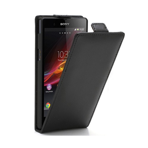 Klasisks atvēramais futrālis - melns (Xperia Z)