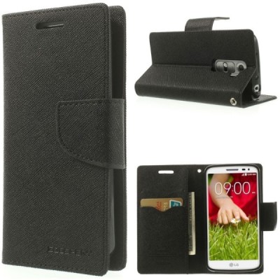 LG G2 mini (D620, D618) Mercury atvērams melns maciņš (maks) / Vacins.lv