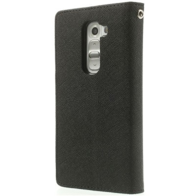 LG G2 mini (D620, D618) Mercury atvērams melns maciņš (maks) / Vacins.lv