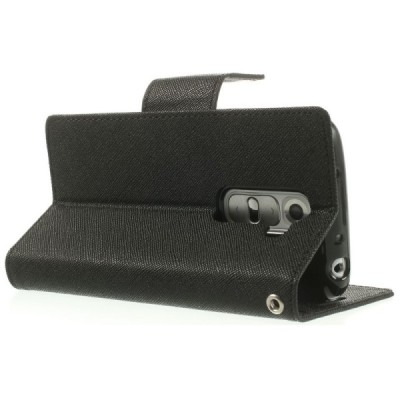 LG G2 mini (D620, D618) Mercury atvērams melns maciņš (maks) / Vacins.lv