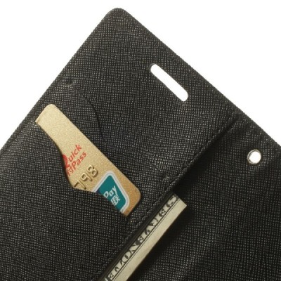 LG G2 mini (D620, D618) Mercury atvērams melns maciņš (maks) / Vacins.lv