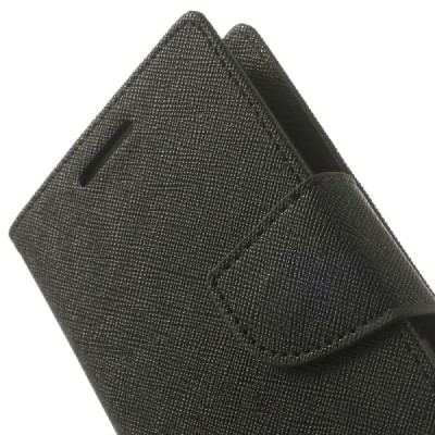 LG G2 mini (D620, D618) Mercury atvērams melns maciņš (maks) / Vacins.lv