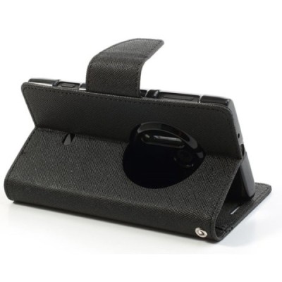 Nokia Lumia 1020 Mercury juodas atverčiamas dėklas - piniginė / Priedai.lt